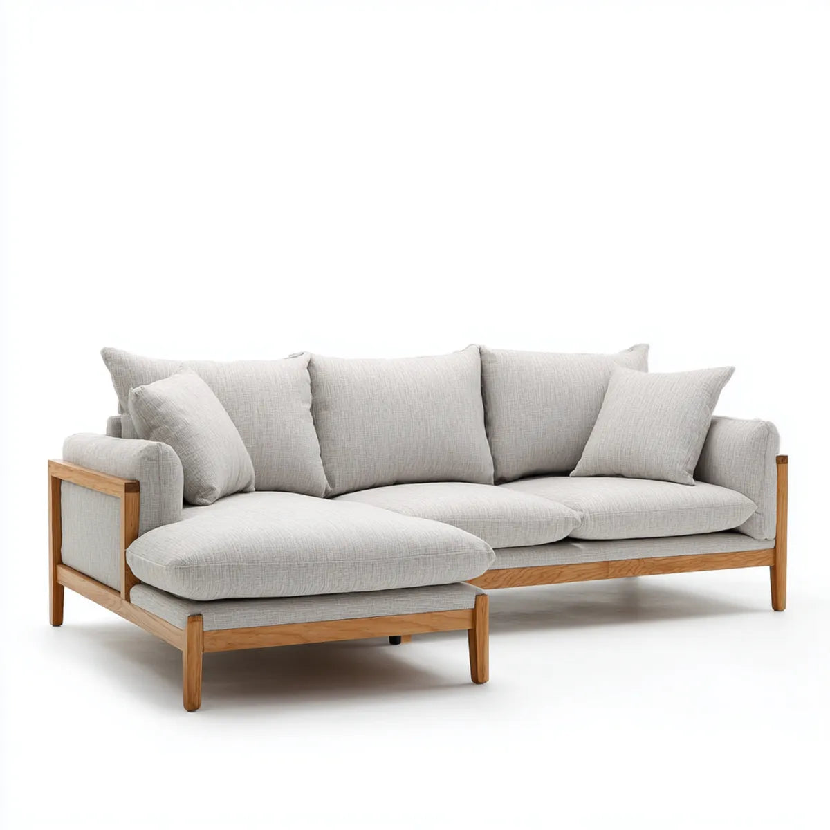 Sofa narożna z rekamierem w lewym kolorze 280 x 160 x 82 cm