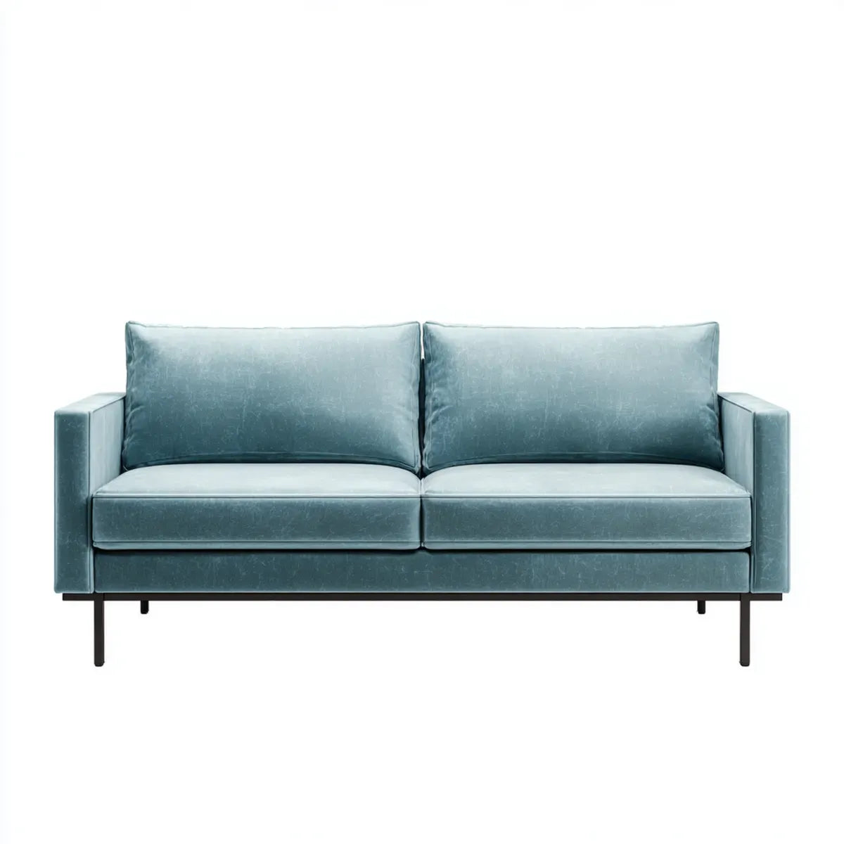 sofa 2-osobowa Benzyna 160 x 85 x 85 cm aksamitna tapicerka poliestrowa prostokątna