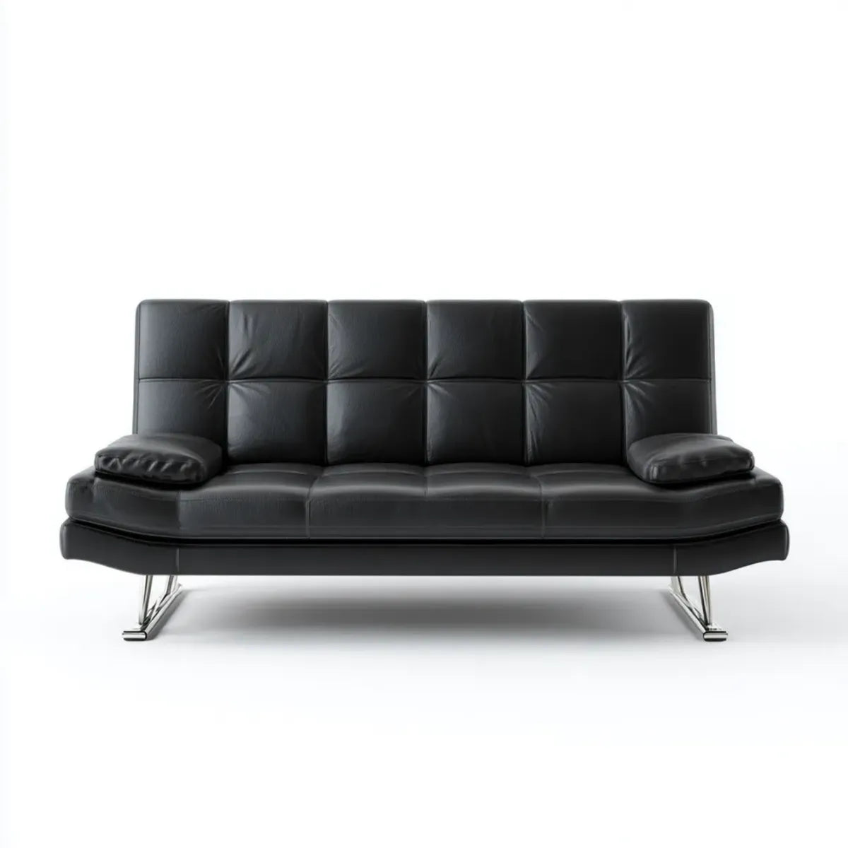 Sofa, 3- fotela czarny 190 x 85 x 85 cm PU- sztuczne skóry proste