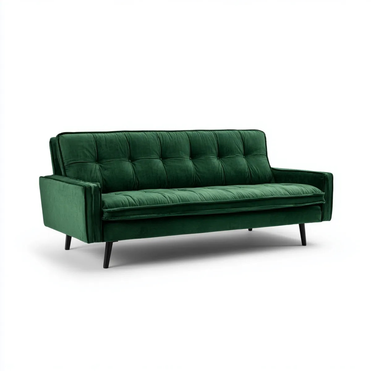 sofa 3-osobowa zielony 210 x 85 x 85 cm poliester inclusive prostokątna